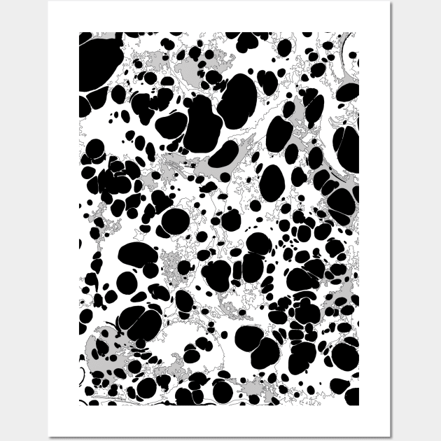 Monochrome Ink Mess Wall Art by fivemmPaper